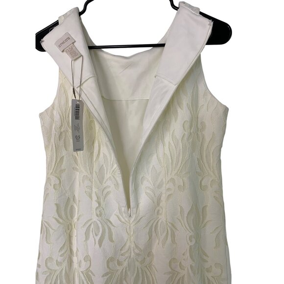 Chicos Lace Dress Ivory Size 6P - Picture 3 of 8
